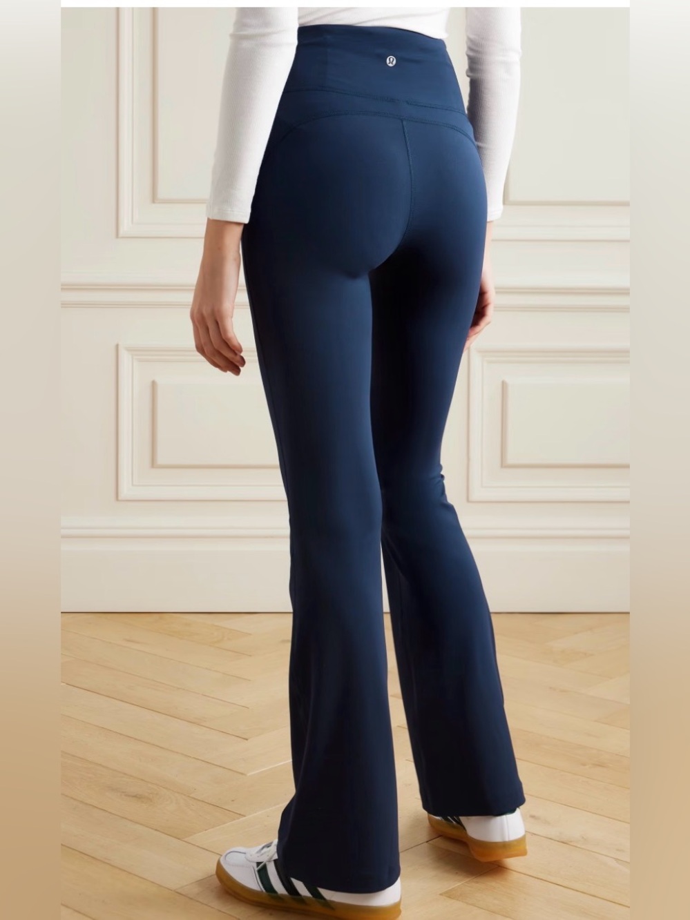 🌺LIKE NEW $128 lululemon Navy High-Rise groove Flare wide leg pants 🌺size 12